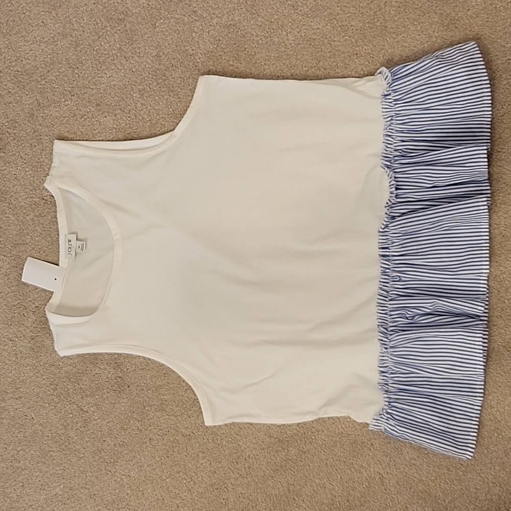 NWT J. Crew peplum top size M